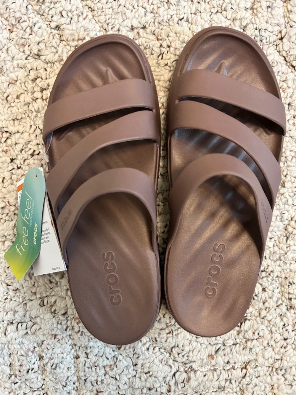 Crocs Getaway Strappy Sandals NWT-Truffle-Size 8